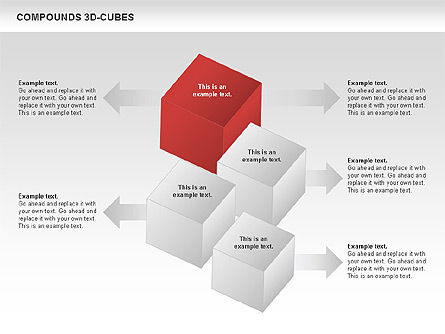 複合3Dキューブ, スライド 2, 00679, 図形 — PoweredTemplate.com