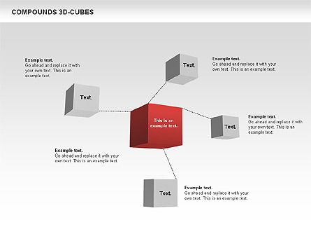 Composé 3d cubes, Diapositive 3, 00679, Formes — PoweredTemplate.com