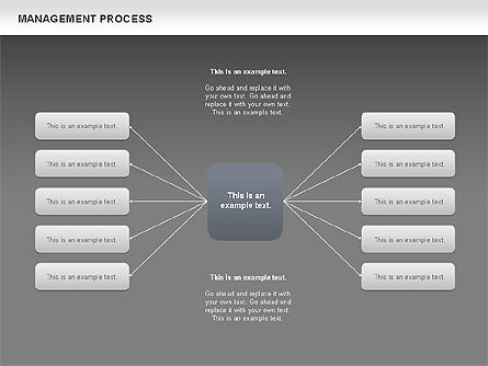 Flux de flux du processus de gestion, Diapositive 12, 00680, Schémas de procédés — PoweredTemplate.com