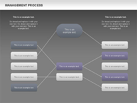 Management proces flowchart, Dia 14, 00680, Procesdiagrammen — PoweredTemplate.com