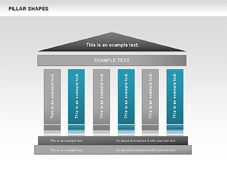 Forme Pillar, Slide 10, 00681, Grafici Organizzativi — PoweredTemplate.com