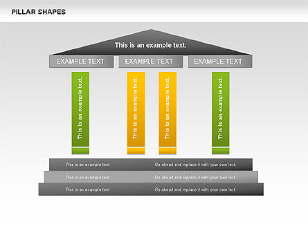 Forme Pillar, Slide 11, 00681, Grafici Organizzativi — PoweredTemplate.com