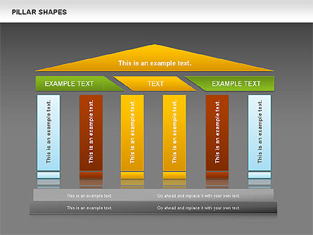 Forme Pillar, Slide 12, 00681, Grafici Organizzativi — PoweredTemplate.com