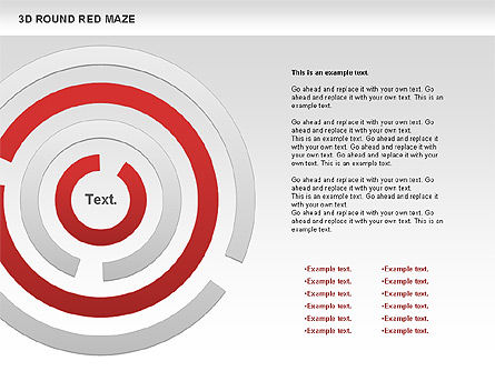 3D Round Red Maze, Slide 4, 00684, Business Models — PoweredTemplate.com