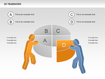 3Dチームワーク図, スライド 10, 00686, ビジネスモデル — PoweredTemplate.com