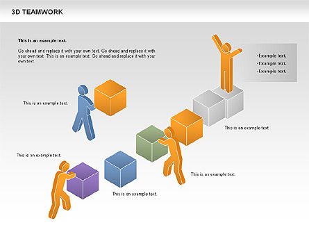 Diagram Teamwork 3d, Slide 11, 00686, Model Bisnis — PoweredTemplate.com