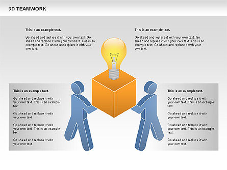 3d diagrama de trabalho em equipe, Deslizar 15, 00686, Modelos de Negócio — PoweredTemplate.com