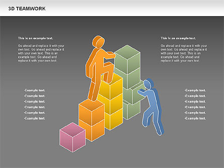 Diagram Teamwork 3d, Slide 16, 00686, Model Bisnis — PoweredTemplate.com