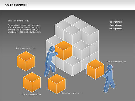 Diagramme de travail en équipe 3d, Diapositive 20, 00686, Modèles commerciaux — PoweredTemplate.com