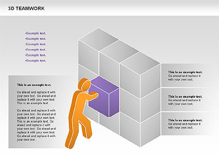 3D Teamwork Diagram, Slide 6, 00686, Business Models — PoweredTemplate.com