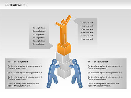 Diagram Teamwork 3d, Slide 8, 00686, Model Bisnis — PoweredTemplate.com