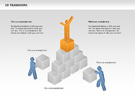 3D Teamwork Diagram, Slide 9, 00686, Business Models — PoweredTemplate.com