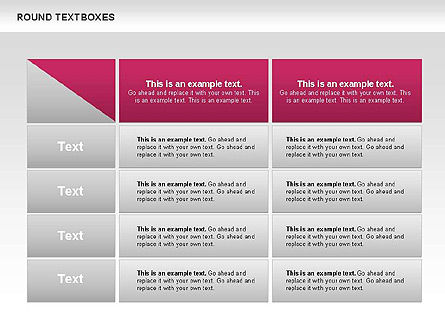 Tablas y cuadros de texto, Diapositiva 4, 00690, Cuadros de texto — PoweredTemplate.com
