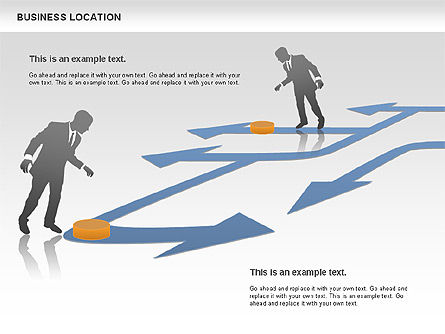 Lieu d'affaires, Diapositive 10, 00691, Silhouettes — PoweredTemplate.com