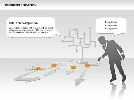 Business Location, Slide 2, 00691, Silhouettes — PoweredTemplate.com