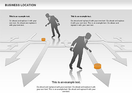Business Location, Slide 9, 00691, Silhouettes — PoweredTemplate.com