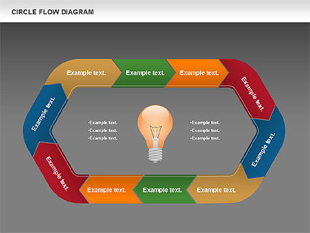 Circle Flow Diagram, Slide 12, 00694, Business Models — PoweredTemplate.com