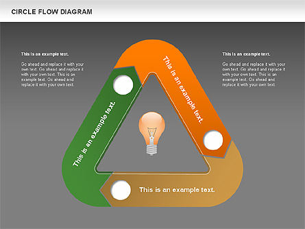 Circle Flow Diagram, Slide 14, 00694, Business Models — PoweredTemplate.com