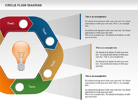Circle Flow Diagram, Slide 6, 00694, Business Models — PoweredTemplate.com