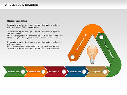 Circle Flow Diagram, Slide 9, 00694, Business Models — PoweredTemplate.com