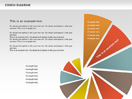 Conch diagrama, Modelo do PowerPoint, 00695, Modelos de Negócio — PoweredTemplate.com
