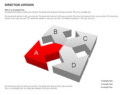 Direction Arrows, Slide 2, 00696, Shapes — PoweredTemplate.com