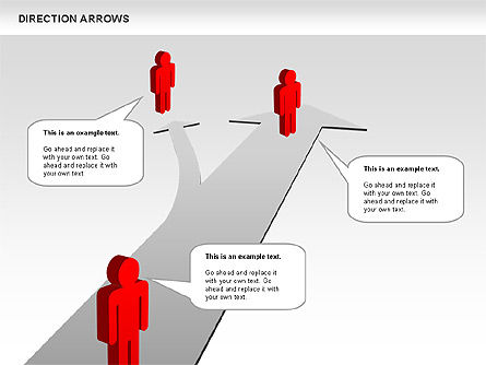 Direction Arrows, Slide 3, 00696, Shapes — PoweredTemplate.com