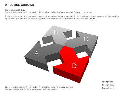 Direction Arrows, Slide 8, 00696, Shapes — PoweredTemplate.com