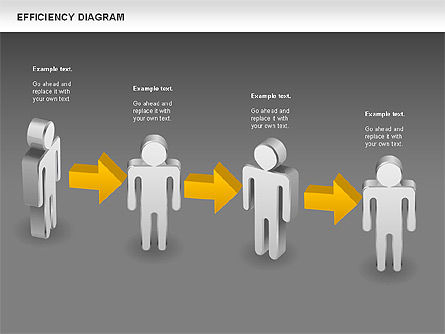 Diagramme d'efficacité, Diapositive 14, 00697, Modèles commerciaux — PoweredTemplate.com
