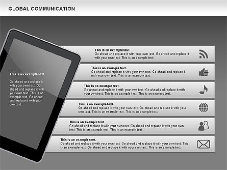 Formas de comunicación global, Diapositiva 12, 00700, Formas — PoweredTemplate.com