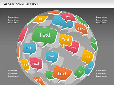 Global Communication Shapes, Slide 13, 00700, Shapes — PoweredTemplate.com