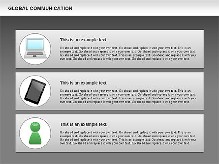 グローバルコミュニケーションの図形, スライド 14, 00700, 図形 — PoweredTemplate.com