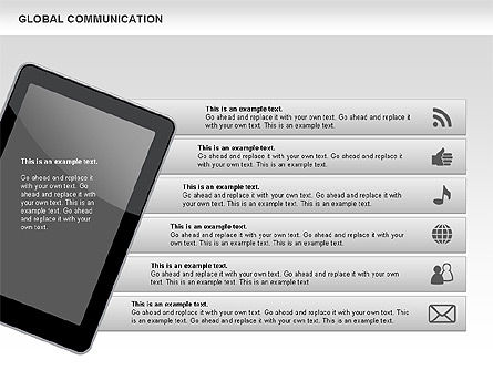 Global Communication Shapes, Slide 2, 00700, Shapes — PoweredTemplate.com