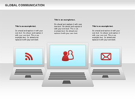 Global Communication Shapes, Slide 5, 00700, Shapes — PoweredTemplate.com