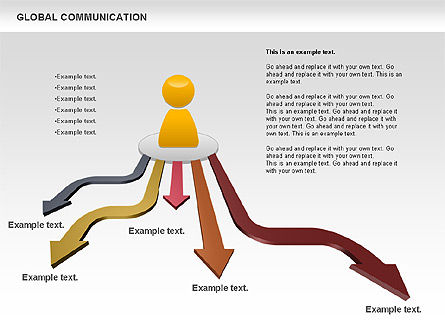 グローバルコミュニケーションの図形, スライド 6, 00700, 図形 — PoweredTemplate.com