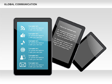 Global Communication Shapes, Slide 9, 00700, Shapes — PoweredTemplate.com