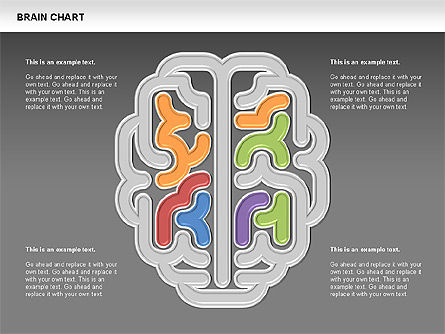 두뇌 차트, 슬라이드 11, 00701, 단계 도표 — PoweredTemplate.com