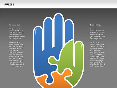 Colección de formas desconcertadas, Diapositiva 11, 00702, Diagramas de puzzle — PoweredTemplate.com