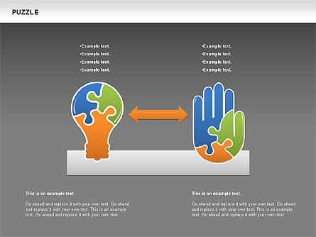 Colección de formas desconcertadas, Diapositiva 14, 00702, Diagramas de puzzle — PoweredTemplate.com