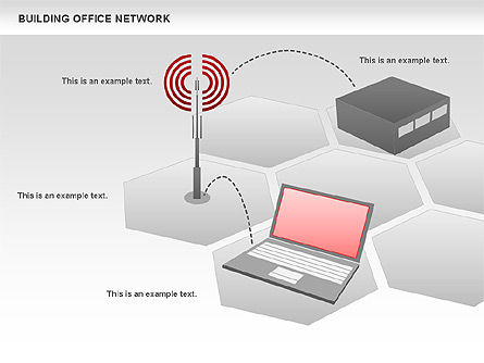 Diagrama de red de la oficina, Diapositiva 8, 00704, Modelos de negocios — PoweredTemplate.com
