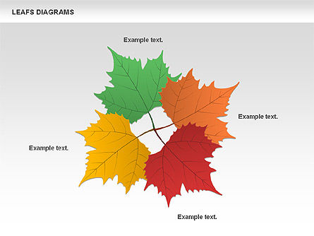 Diagrama de hojas, Diapositiva 10, 00707, Diagramas de la etapa — PoweredTemplate.com