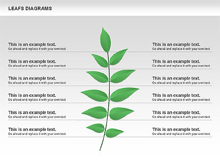 Diagrama de hojas, Diapositiva 3, 00707, Diagramas de la etapa — PoweredTemplate.com