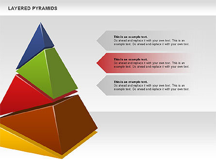Pyramides en couches colorées, Diapositive 13, 00708, Modèles commerciaux — PoweredTemplate.com