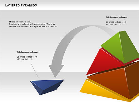 Colorful Layered Pyramids, Slide 14, 00708, Business Models — PoweredTemplate.com