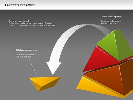 다채로운 레이어 피라미드, 슬라이드 19, 00708, 비즈니스 모델 — PoweredTemplate.com
