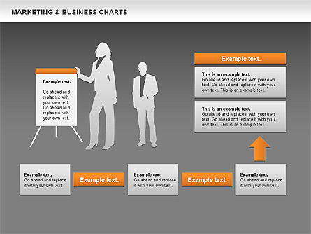 마케팅 및 비즈니스 차트, 슬라이드 15, 00712, 프로세스 도표 — PoweredTemplate.com