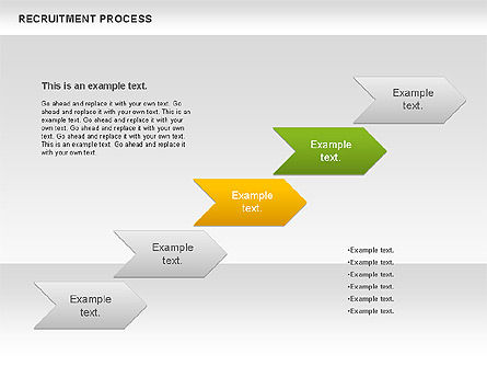Rekruteringsproces donut diagram, Dia 10, 00714, Procesdiagrammen — PoweredTemplate.com