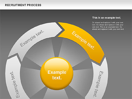 Recruitment Process Donut Diagram, Slide 15, 00714, Process Diagrams — PoweredTemplate.com