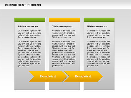 リクルートプロセスのドーナツ図, スライド 6, 00714, プロセス図 — PoweredTemplate.com