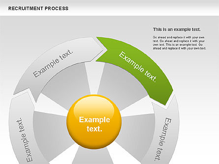 Rekruteringsproces donut diagram, Dia 7, 00714, Procesdiagrammen — PoweredTemplate.com